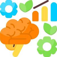 Brain Development Flat Icon vector