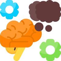 Visualized Thoughts Flat Icon vector