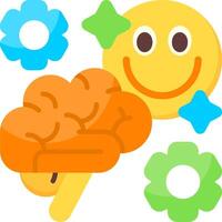 Instant Brain Reaction Flat Icon vector
