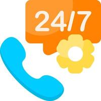 24-7 Support ColorfulIcon vector