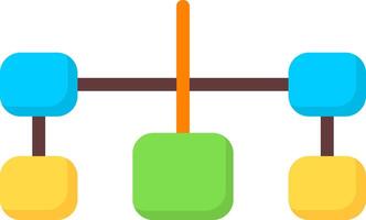 Flowchart Colorful Icon vector