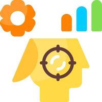 Focused Brain Icon vector