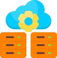 Database Hosting ColorfulIcon vector