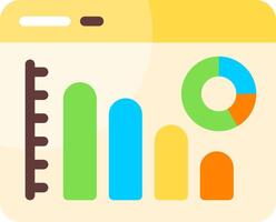 Website Falling Statistic Flat Icon vector