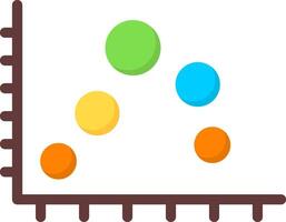 Scatter Graph Flat Icon vector