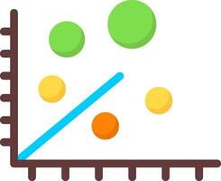 Scatter Plot Flat Icon vector