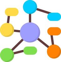 Mind Map Flat Icon vector