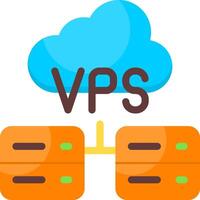 VPS Hosting Colorful Icon Design vector
