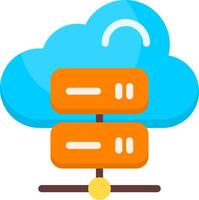 Python Hosting Flat Icon vector