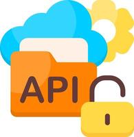 API Access Flat Icon vector