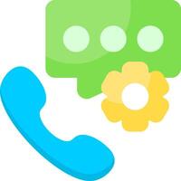 Chat Support Flat Icon vector