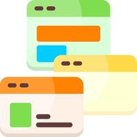 Multi Site Management Flat Icon vector