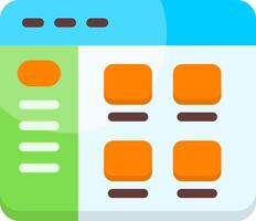 Hosting control panel features Flat Icon vector