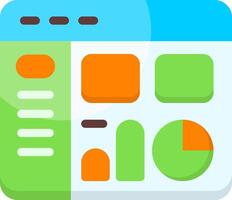 Admin dashboard Flat Icon vector