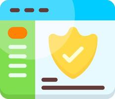 Security section Flat Icon vector