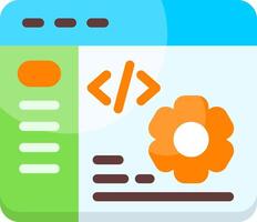Developer tools section Flat Icon vector