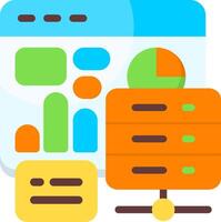 Hosting dashboard Flat Icon vector