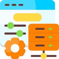 Advanced hosting settings Flat Icon vector