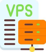 VPS Hosting Colorful Icon vector