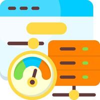 High performance hosting Flat Icon vector