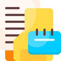 Calendar Folder Flat Icon vector