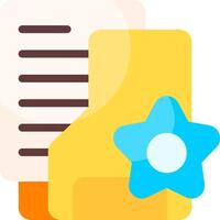 Favorite File Folder Flat Icon vector