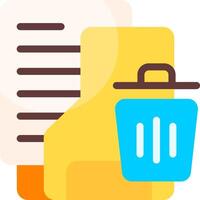 Trash Folder Flat Icon vector