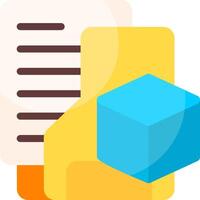 Project Folder Flat Icon vector