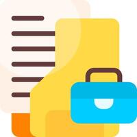 Work Folder Flat Icon vector