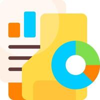 Reports Folder Flat Icon vector
