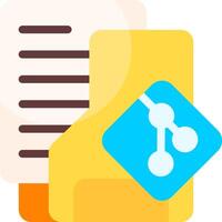 Git Folder Flat Icon vector