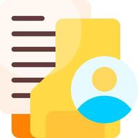 Client Files Folder Flat Icon vector