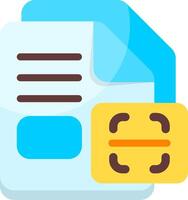 Document scanned as PDF image Icon vector
