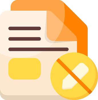 File that cannot be modified Icon vector