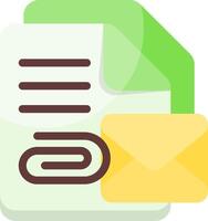 File sent or received via email Icon vector
