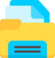 File located within a folder Icon vector