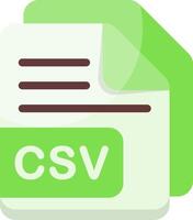 Comma separated values for data exchange Icon vector