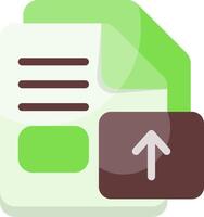 Icon representing file being uploaded vector