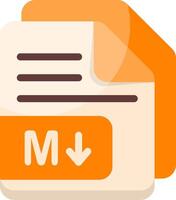 Markdown file used for docs Icon vector