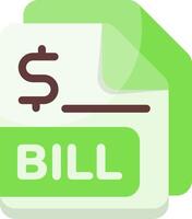 Billing or receipt file Icon vector