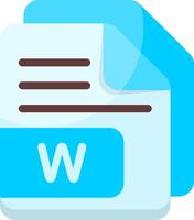 Microsoft Word File Icon vector