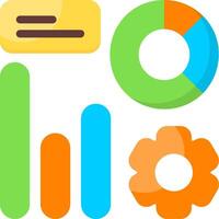 KPI Metrics Flat Icon vector