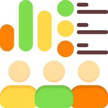 Customer Segmentation Flat Icon vector