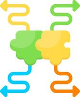 Diversification Strategy Flat Icon vector