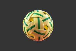 Isolated sepak takraw with clipping paths. photo