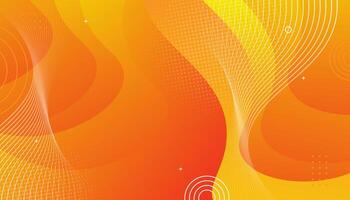 gradient orange wave background vector