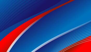 Abstract blue and red background with wavy lines vector