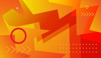 Abstract Geometric Background with Orange Shapes vector