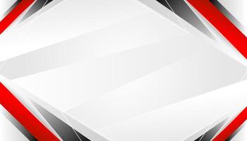 Abstract white and red corporate geometric background. vector