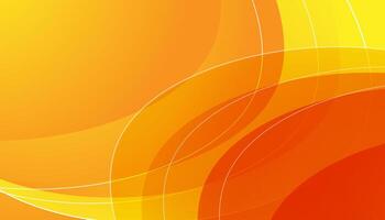 Orange abstract background with smooth lines. vector